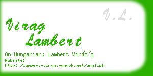 virag lambert business card